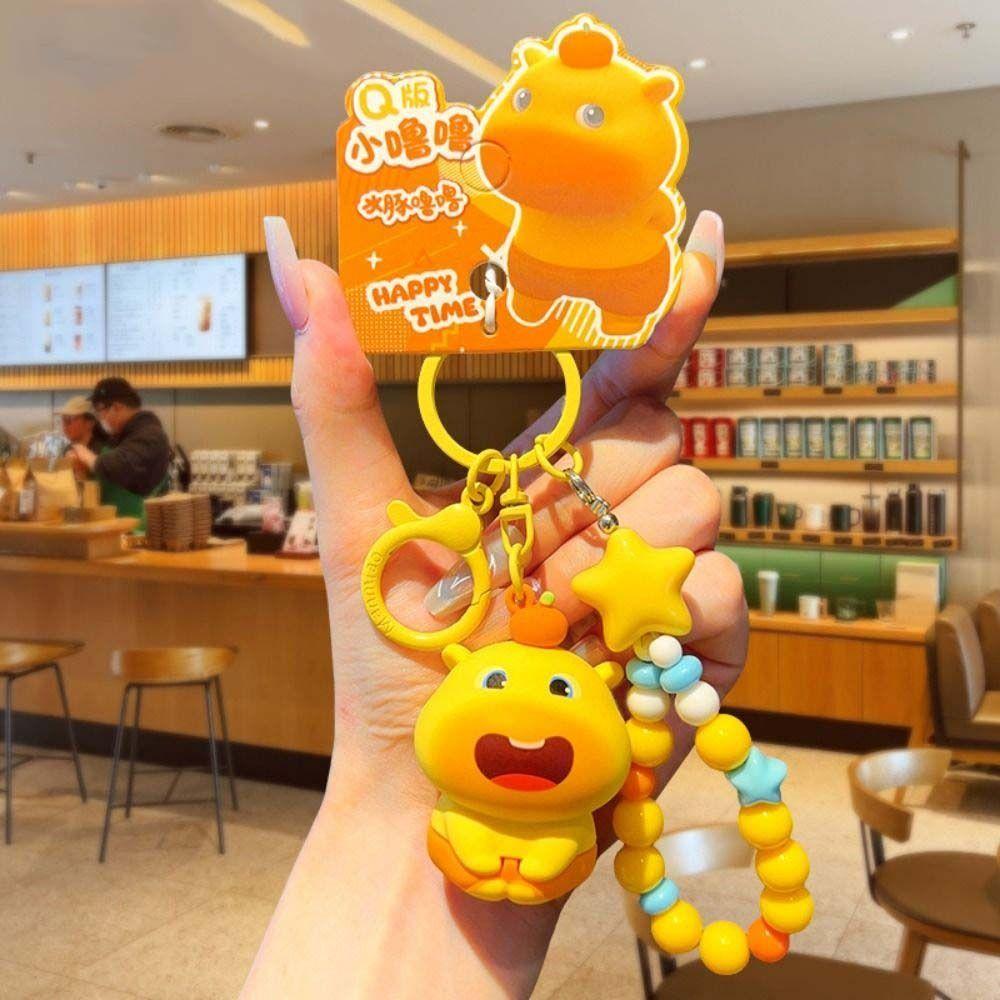 Bag Charm Lulu Doll Keychain Cute Expression Cartoon Phone Chain Cute Capybara Key Ring Gifts