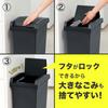 TONBO Shinki Gosei Tombo Unido Trash Can Slide with Lid Lock Mechanism 45 Liter Charcoal Black Width x Depth 44 x Height 61cm Lid Included Made in