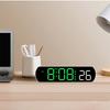 Digital Table Clock with Jump Second 2 Alarms Temperature Reading Timer Voice Control LED Alarm Clock for Home Office