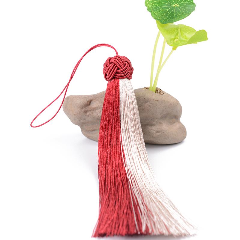 Hand-Woven Double Tassel Mixed-Color Bookmark: No Fading or Bending