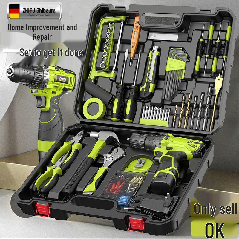 Shibaura Electric Drill & Screwdriver Home Tool Set with Lithium Battery