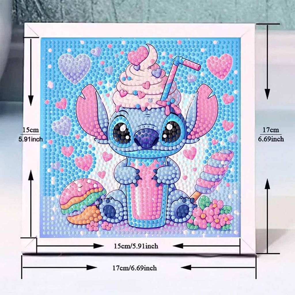 DIY Diamond Painting Kit with Frame,Stitch Full Circle Mosaic 5D DIY Cross Stitch Kit Home Decoration with Frame, Handicraft Hobby Collection