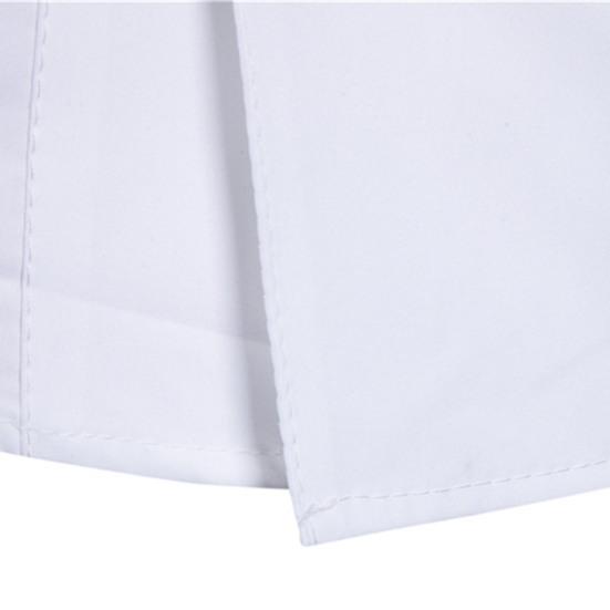 Herrenhemd Einfarbig Umlegekragen Zweireihig Eng Frühling T-Shirt für die Arbeit