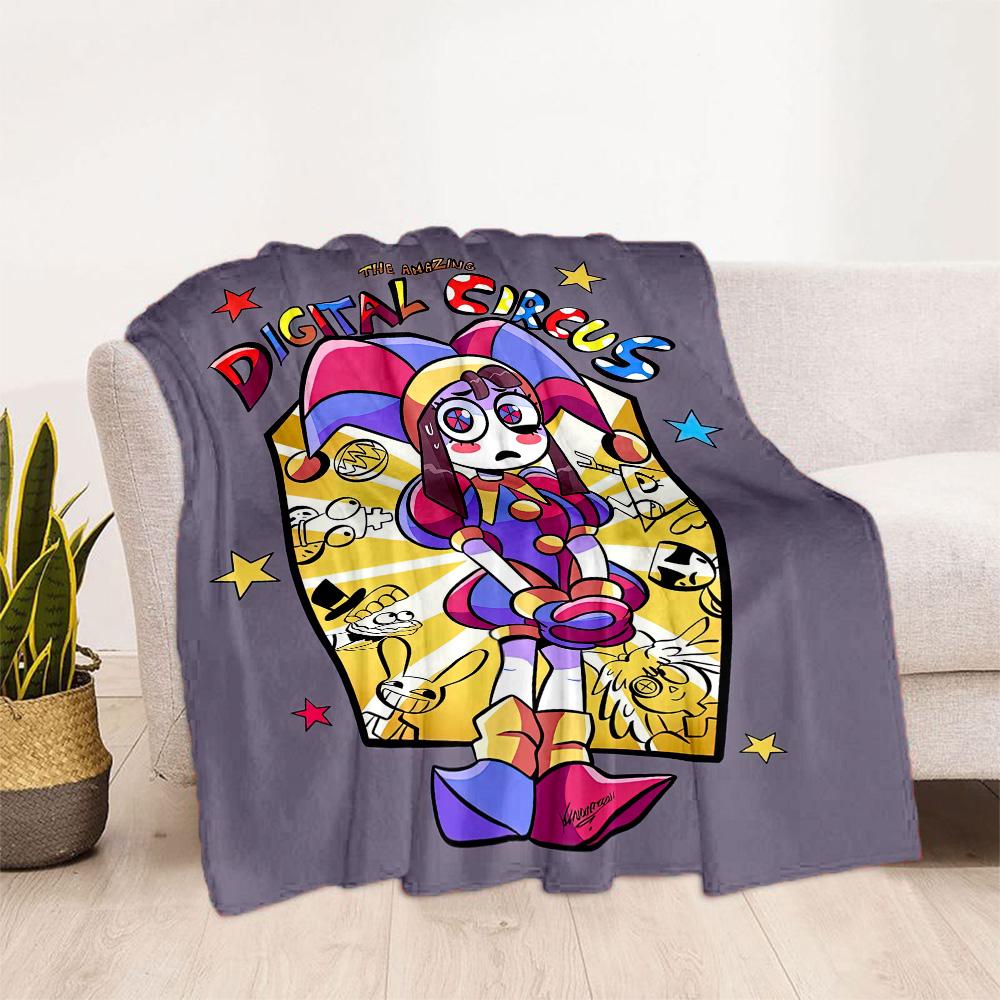 Digital Circus Blanket Warmthful Decor Suitable for Couch Seaside Bedding Four Seasons Universal Modern Style Perfect Gift for Relatives and Friends