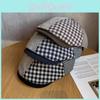 Solid Grid Color Vintage Beret Women Adjustable Fit Sunshade All Cap Seasons