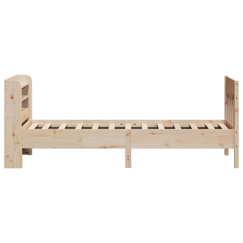 Vidaxl Rama Łóżka Bez Materaca, 75X190 Cm, Lite Drewno Sosnowe