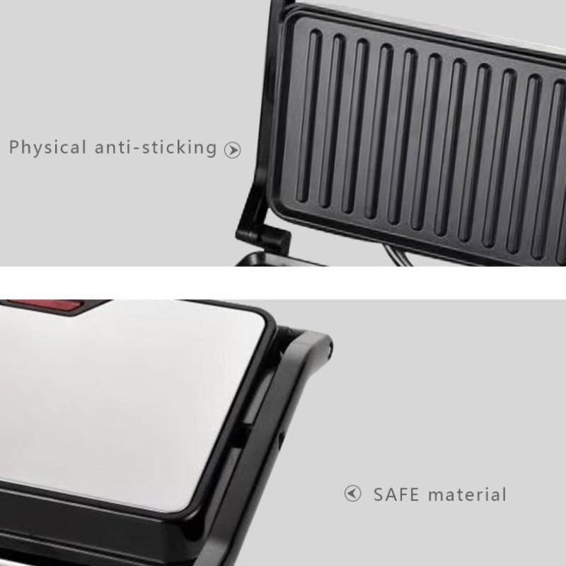 750W Rapid Heating Sandwich Maker Household Double-Sided Heating Electric Baking Pan Multifunctional Steak Machine