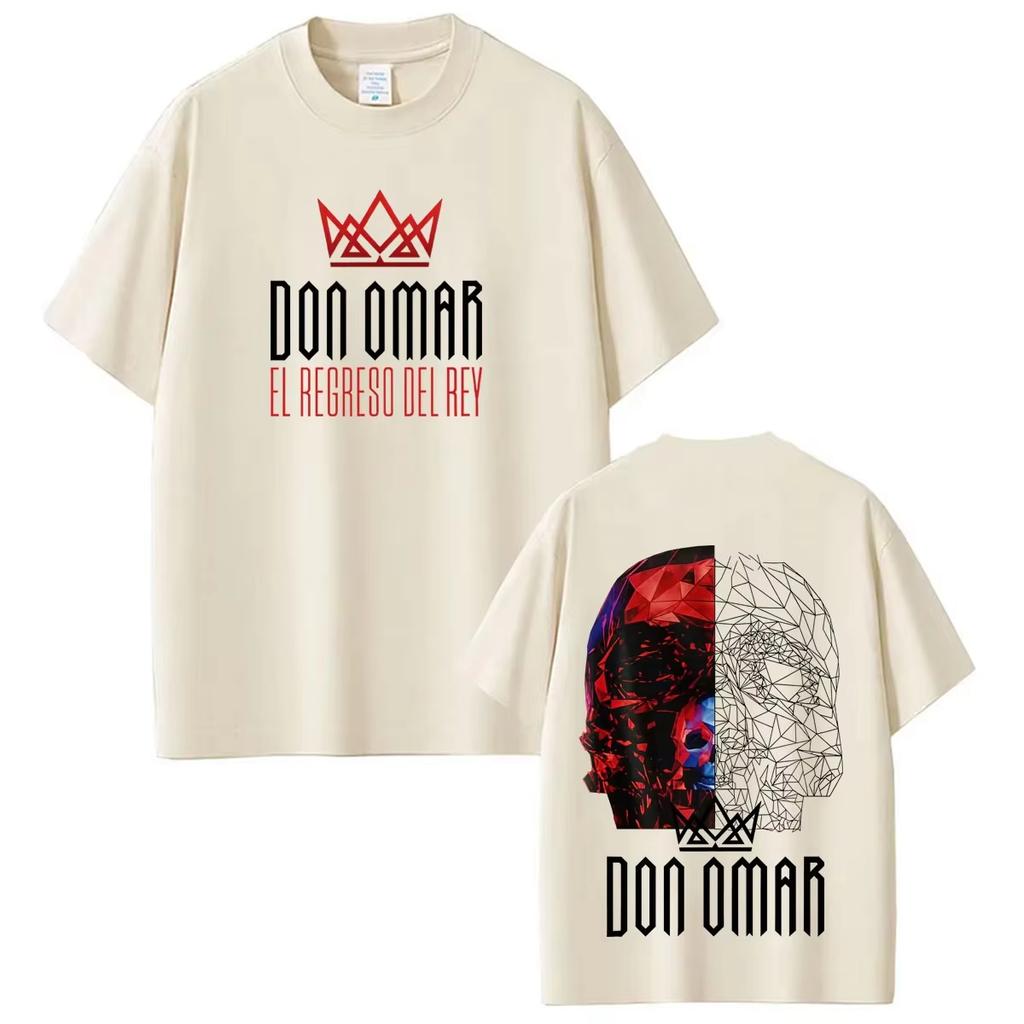 Summer Hot Sale Rapper Don Omar The Last King Tour 2026 Graphic T-shirts Unisex Fashion Hip Hop T Shirt Casual Hip Hop Streetwear Oversized T Shirt