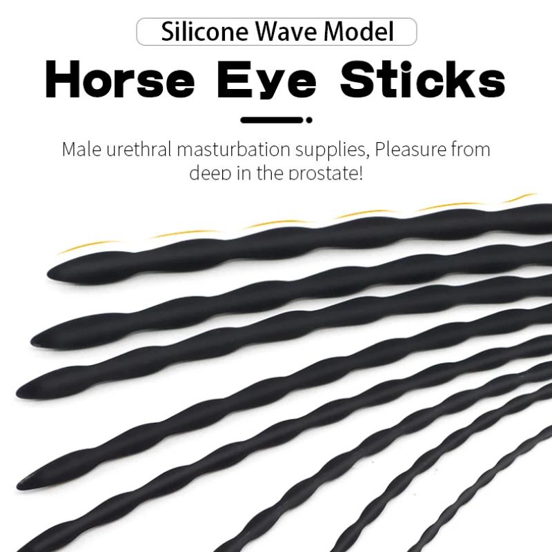 Silicone Horse Eye Stick Urethral Expander Sextoys SM Penis Plug Men Urethra Masturbation Stimulator Adult Supplies
