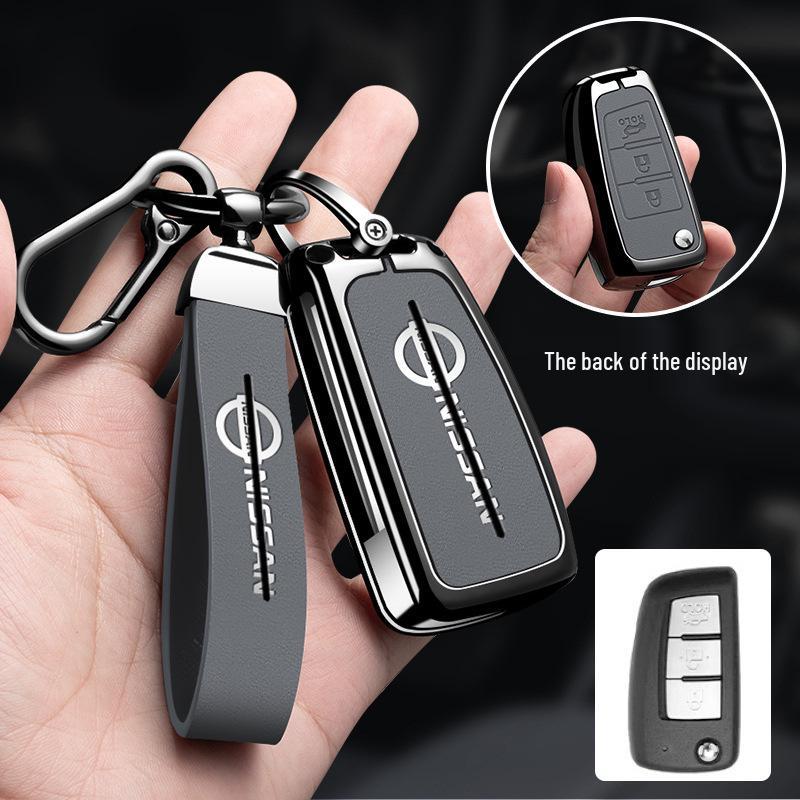 Metal Keychain Cover for Nissan Qashqai, X-Trail, Tiida, Kicks, Murano, Sylphy, Terra