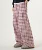UNBEKANNTER PLANET Check Elastische Taille Hose Rosa