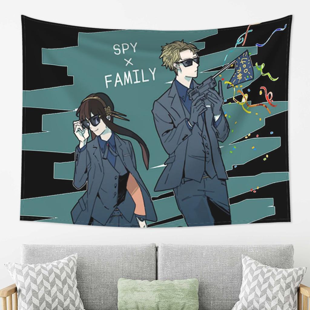 Spy X Family Anya Yor Loid Forger Tapestry Decor Art Aesthetic Tapestries Living Room Bedroom Home Wall Cloth Wall Hanging