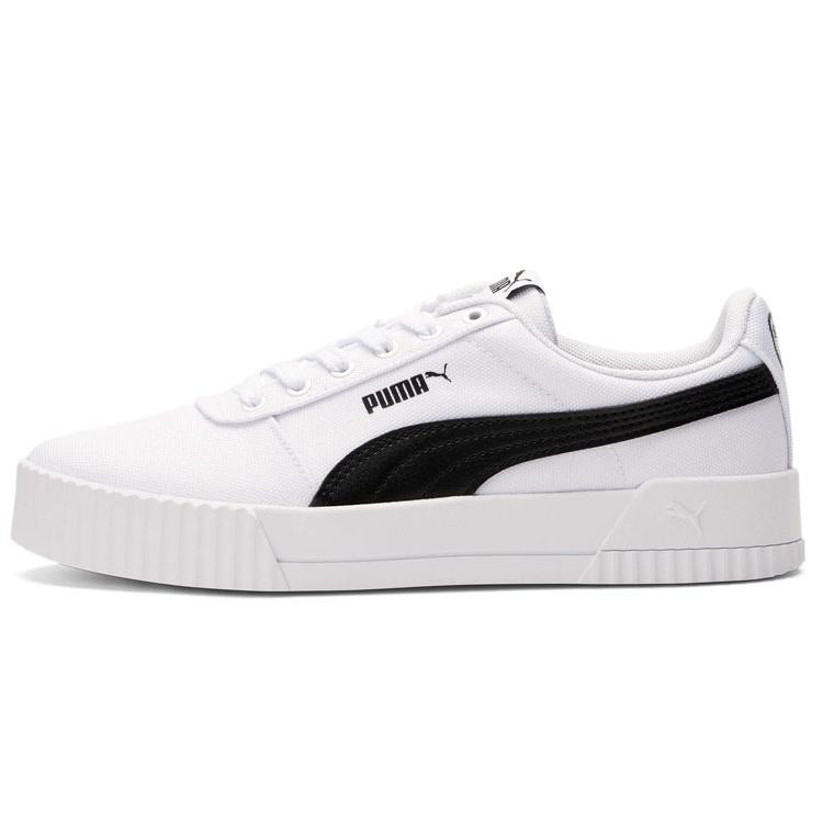 (WMNS) PUMA Carina Canvas Leisure Board Shoes White/Black Women s 368669-01 EU 37