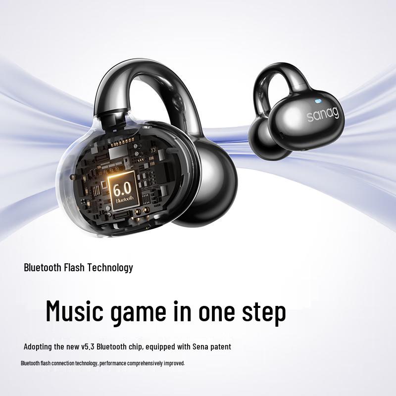 SANAG S6S Open-Ear Clip-On Bone Conduction Sports Headset