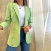 Autumn Solid Color Minimalist Long Sleeve Blazer Suit Collar Jacket Women's Coats Clothing