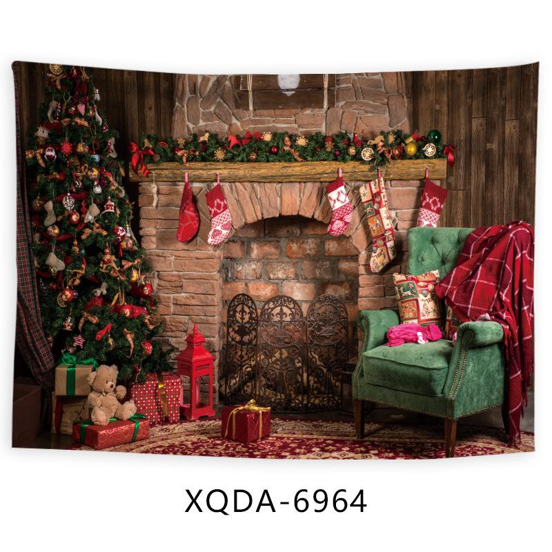 Christmas Tree Tapestry Santa Claus Hanging Cloth Background Cloth Christmas Tree