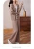 2023 Fashion Plus Size Wide-Leg Pants & Long Sleeve Wool Cardigan Set for Spring & Autumn
