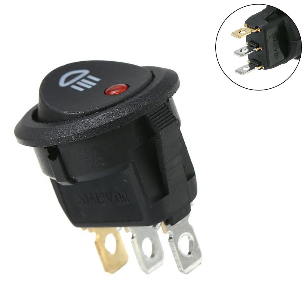 1 Pc On Off Rocker Switch Red Led Fog Light Lamp Symbol Car Van Truck 23mm DC 12V 20A ABS Plastic Fit For Car Van Truck Battery Switches5