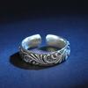 Adjustable Unisex Vintage Motif Ring In Plated Copper Finger Statement Jewelry