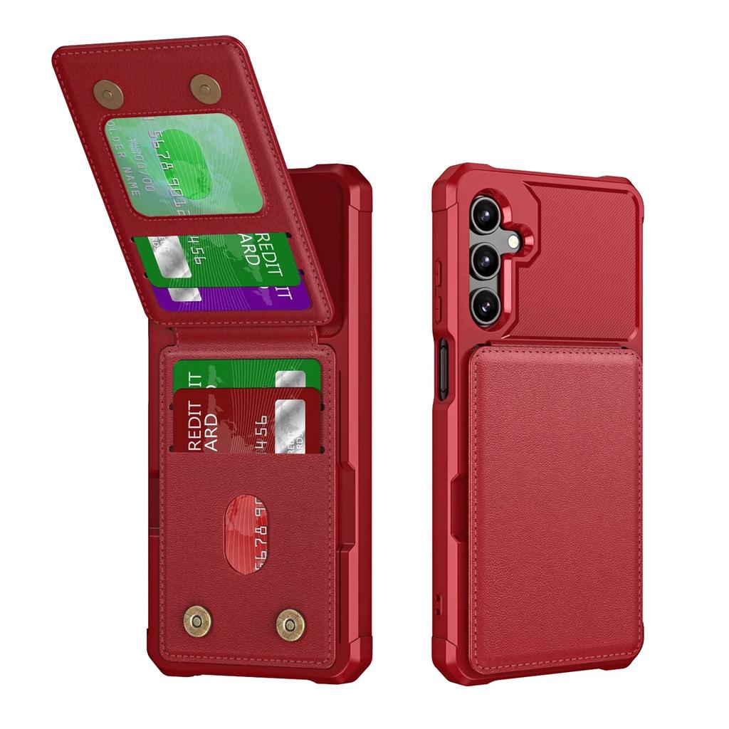 For Samsung Galaxy S25 S24 S23 S22 S21 Ultra Plus FE A56 A36 A26 A55 A35 A54 A34 Wallet Case with Card Holder Slot Phone Cover