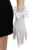Polka Dot Wedding Bridal Gloves White Long Finger Mittens Black Lace Gloves  Masquerades Party