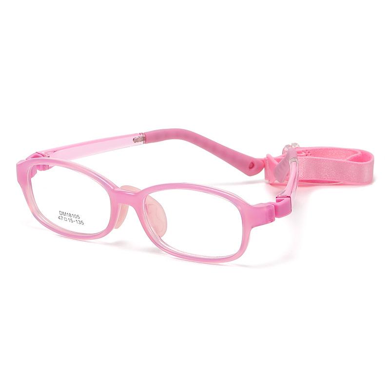 New 6-12 Years Girls Boys Rectangle Optical Glasses Frame Kids Flexible Customizable Diopter Recipe Myopia Glasses Frame