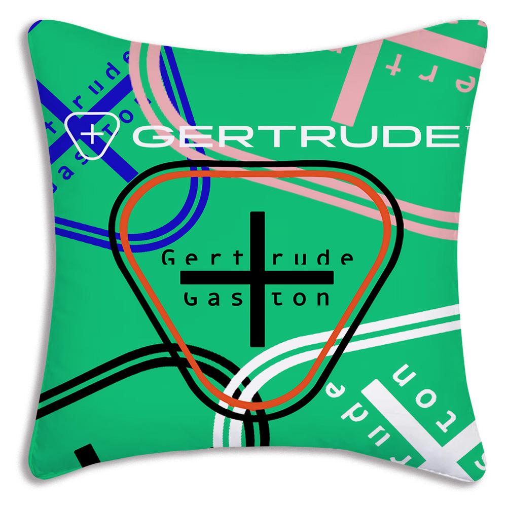 Fashionable letters Pillow Covers Cartoon Sofa Decorative Home Double-sided Printing Short Plush Cute Cushion Cover