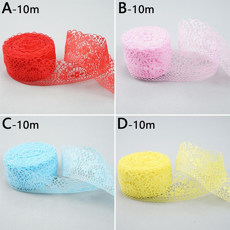 10m Lace Fabric Floral Embroidered Hollow Out Hair Accessories Material Handmade Material