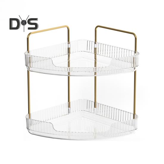 Corner Bathroom Counter Organizer Storage Rack Easy Assembly Large Capacity 3 Tier Bathroom Perfume Organizer Countertop Makeup Holder