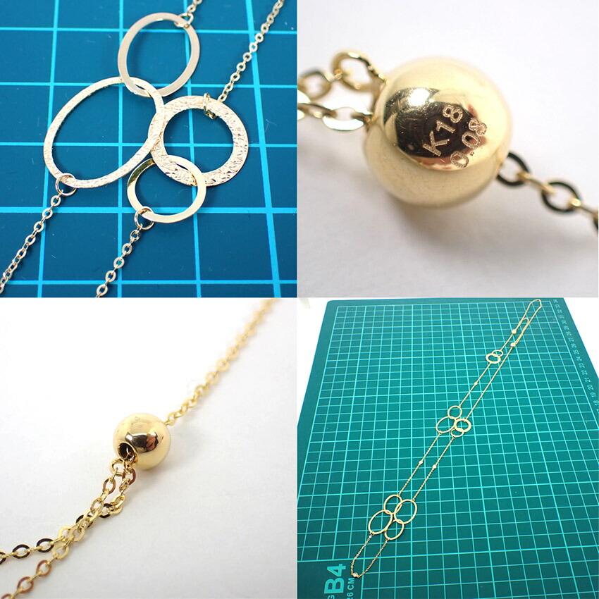 [Used] K18 Diamond Necklace/j59-3