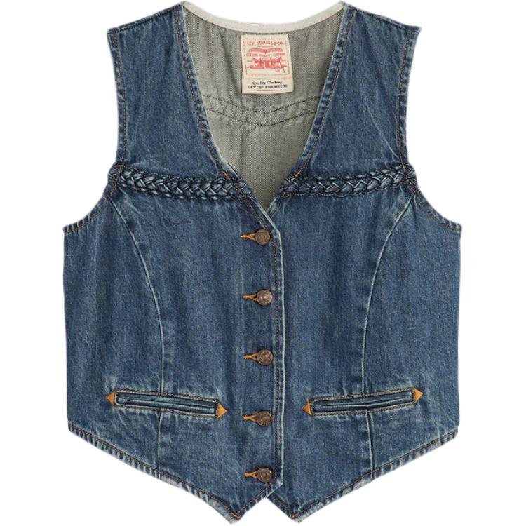 

Levis Простой Удобный Универсальный Тканый Жилет Женские Жилеты 001WQ-0000 S