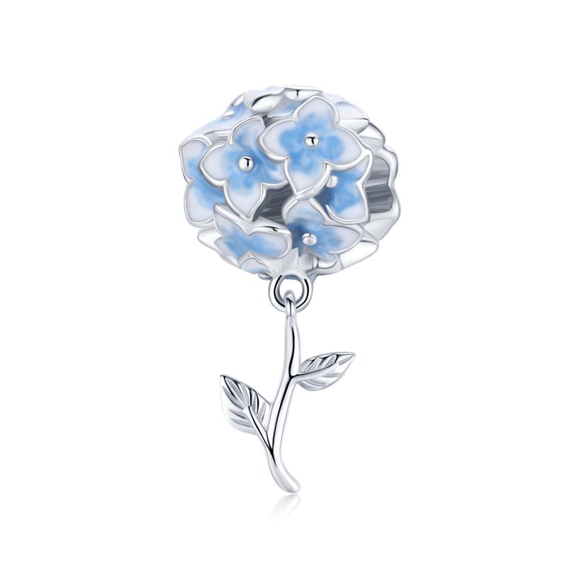 WOSTU Daisy Flower Series Charms 925 Silver Spacer Beads Dangle Charms Fit Bracelets DIY Jewelry