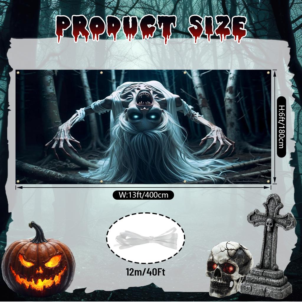 2D door banner, Halloween-themed party supplies for indoor and outdoor courtyard decoration bannerszyc