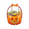 Halloween Pumpkin Candy Basket Plastic Candy Containers Chocolate Sweet Storage Basket For Halloween Party Decoration
