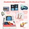 Pretend Play Doctor Kit for Kids with Cart Stethoscope Doctor Kit for Toddlers Role Play Medical Toy Birthday Gift for Girl Boy