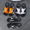 FUQIAO Leather Slippers for Men Summer Hot Sale Slides Male Sandals Beach Outsides Shoes Hombre Sandals Outside Shoes