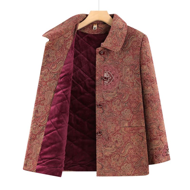 Elderly Women's Button-Up Outerwear Jacket