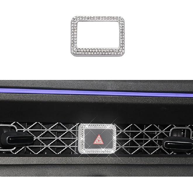 Bling Crystal Car Interior Accessories Sticker Fits for Honda Accord 2024-2025(Silver 8)