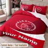 Ajax Amsterdam Printed Bedding Set Custom Name Text 1 Duvet Cover 2 Pillowcases For Bedroom