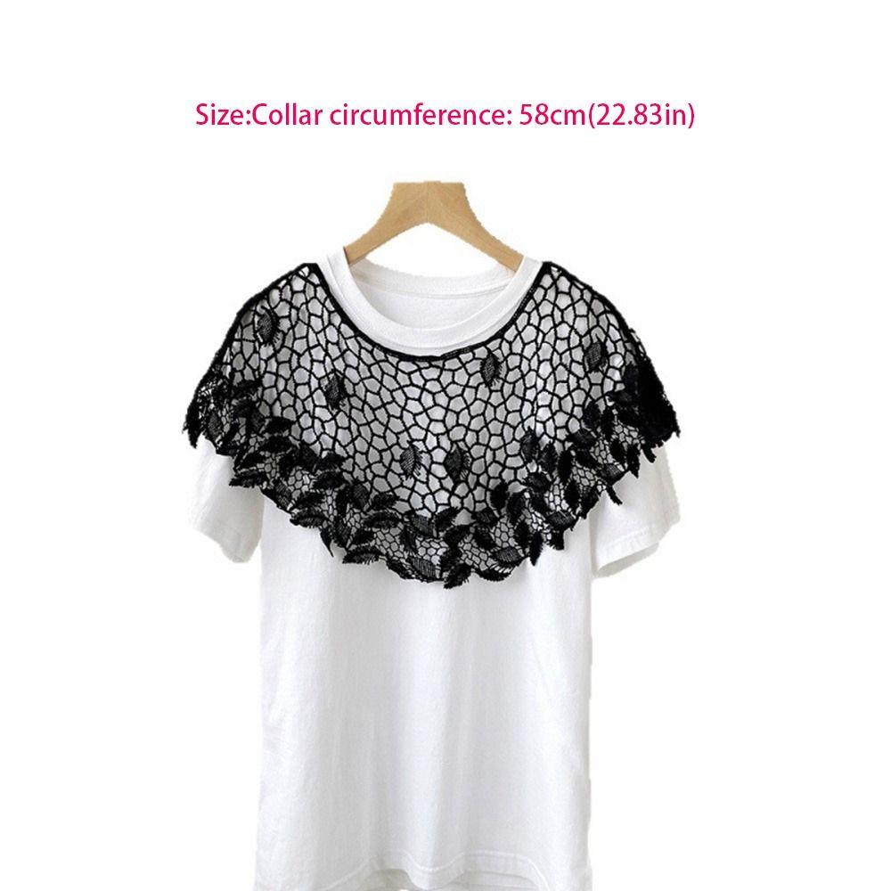 Retro Thin Hollow Out Crochet Shawl Cape White Lace Scarf Clothes Decoration Wraps Knitted Scarves Female