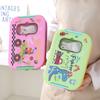 Cartoon Pattern Portable Meal Container With Three Compartments For Office And Picnic