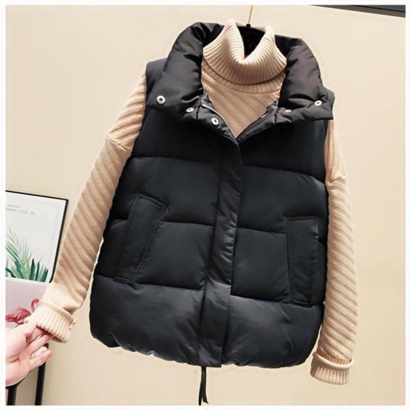 

Короткий пуховый хлопковый жилет, женская жилетка, куртка 3XL