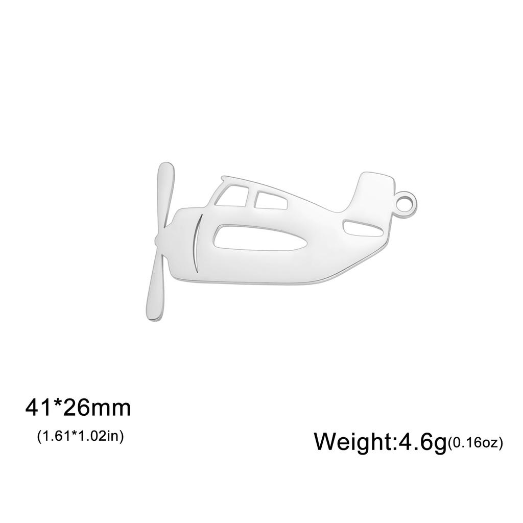 Teamer Cute Helicopter Charm Stainless Steel Airplane Motorbike Vehicle Pendant for Jewelry Making Creative DIY Wholesale