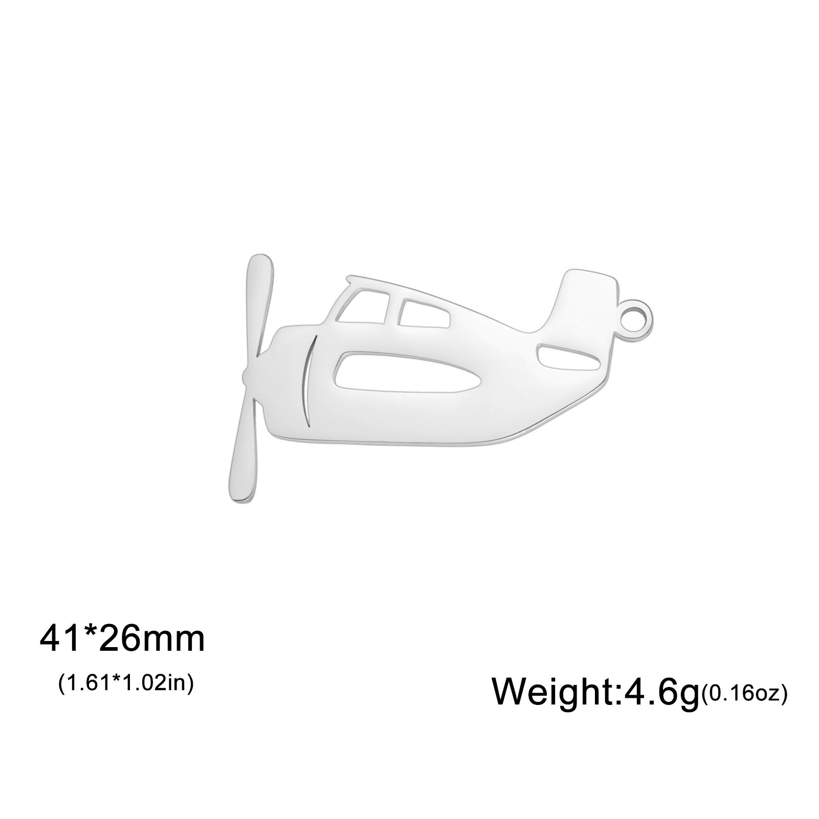 

Teamer Cute Helicopter Charm Stainless Steel Airplane Motorbike Vehicle Pendant for Jewelry Making Creative DIY Wholesale