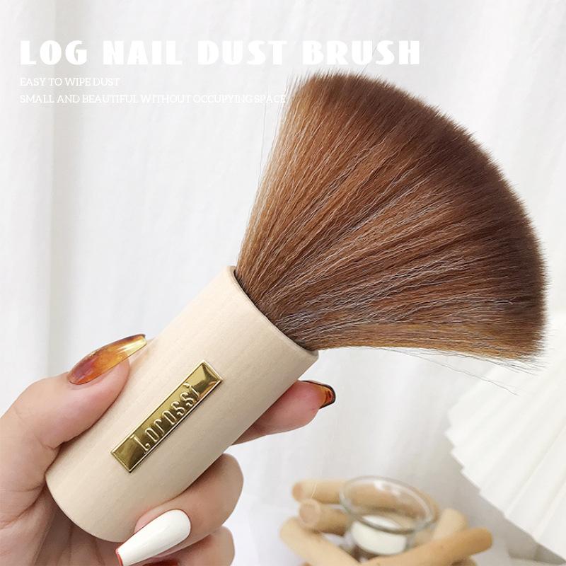 Štětec na čištění nehtů, štětec na make-up, dřevěná rukojeť, štětec na čištění nehtů, gel na nehty, štětec na čištění prachu, make-up, nehtové umění, UV pudr, odstraňovač pudrů