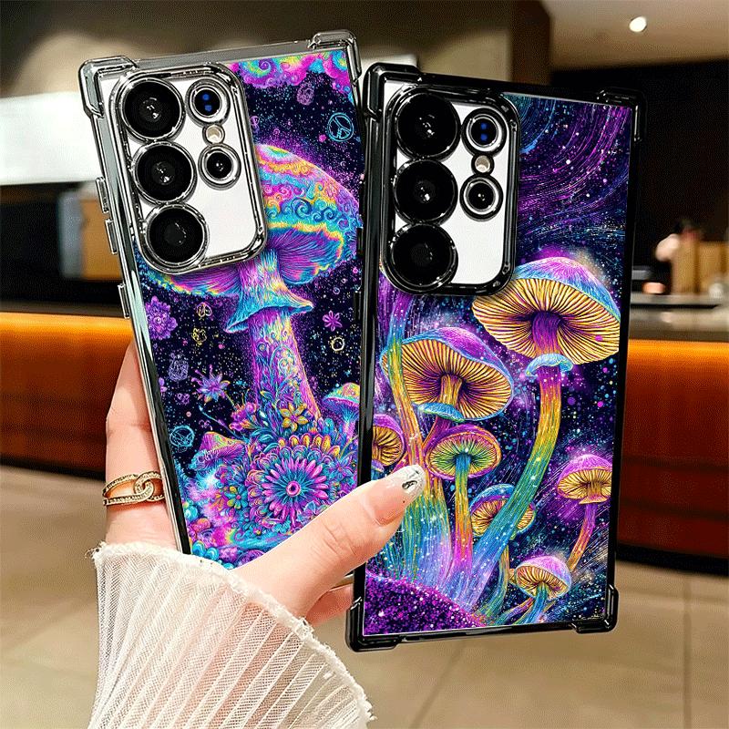Weird Psychedelic Mushroom Soft Phone Case For Samsung Galaxy S26 Ultra S25 Edge S24 FE S23 Plus S22 S21 + S20 Plating Anti-Fall