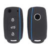 Silicone Keys Full Cover 3 Buttons Car Key Cover Case Protector Remote Key Fob Case Cover for Volkswagen Sagitar Polo Golf Skoda