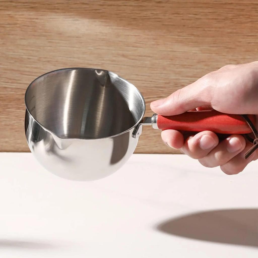Multifunctional Mini Hot Oil Pot Stainless Steel Pouring Oil Pot Milk Pot Saucepan Butter Melting Pot Home Kitchen Cooking Tools