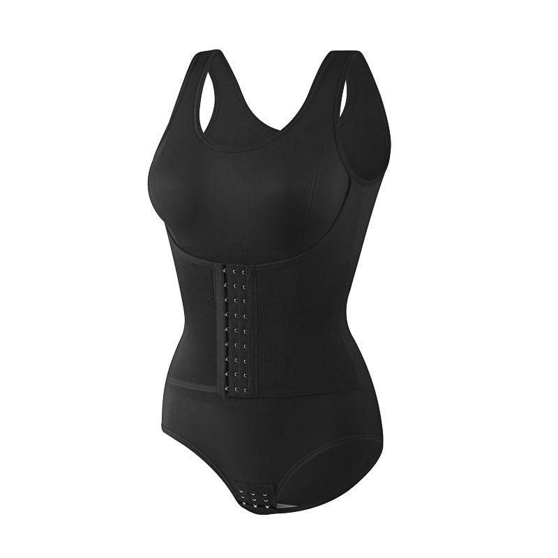 Plus Size Open Crotch Full Body Shaper, Tummy Control Butt Lifter Waist Slimming Bodysuit M чёрный