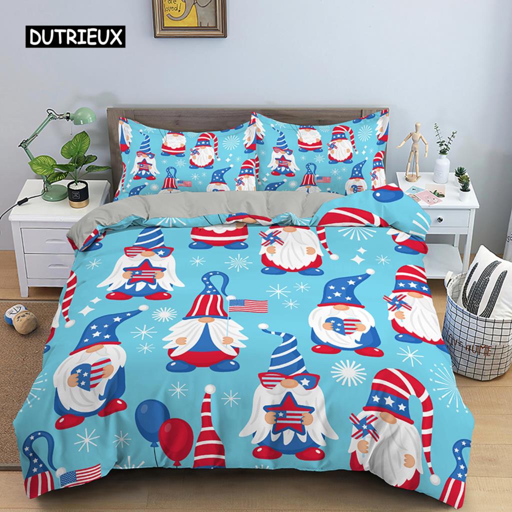 

Рождественский комплект постельного белья с 3D-принтом Санта-Клауса, пододеяльник, комплект King Queen Single Double Size, детский комплект постельного белья из полиэстера без простыни EU single(135x200cm)